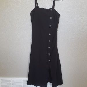 Elegant Black Button-Down Dress